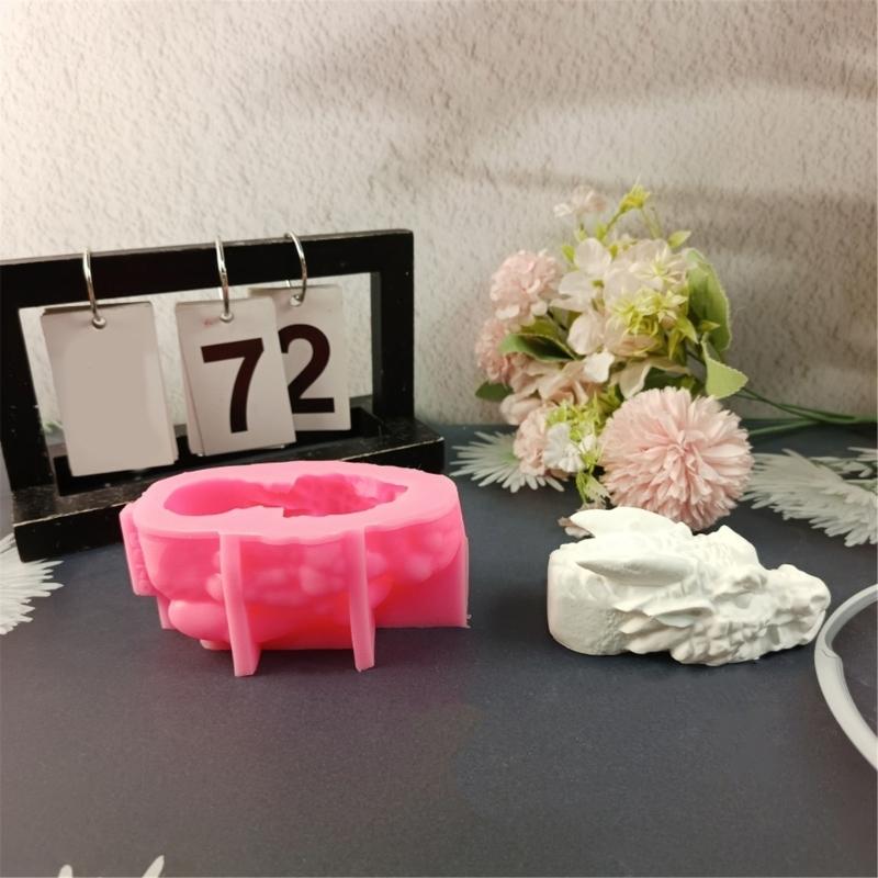 Drachenkopf Skulptur Silikonformen Epoxidharzformen für Kerzen Seifenherstellung Fondant Silikonform für Süßigkeiten Schokolade