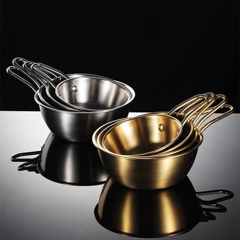 Korea 304 Stainless Steel Sauce Dish Bowl Seasoning Rice Wine Bowls with Handle Outdoor Picnic Vinegar Dish Plate for Cooking