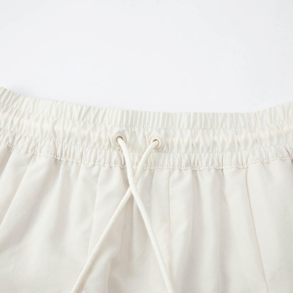 Puma Solid Color Side Design Lace-Up Mid-Waist Casual Long Skirt Women Skirts Snow-White 626039-87