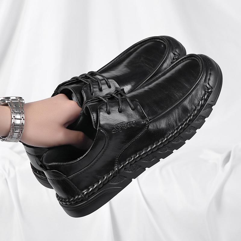 Versatile casual men's shoes for outdoor comfort in black Wedding Business Gentleman Adult Shoes Fashionable  leisure new model