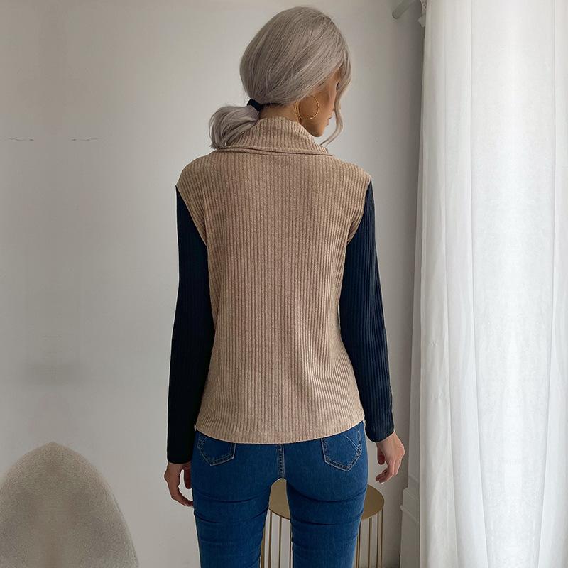 Women's Knitwear, Color-Block, Long Sleeve
