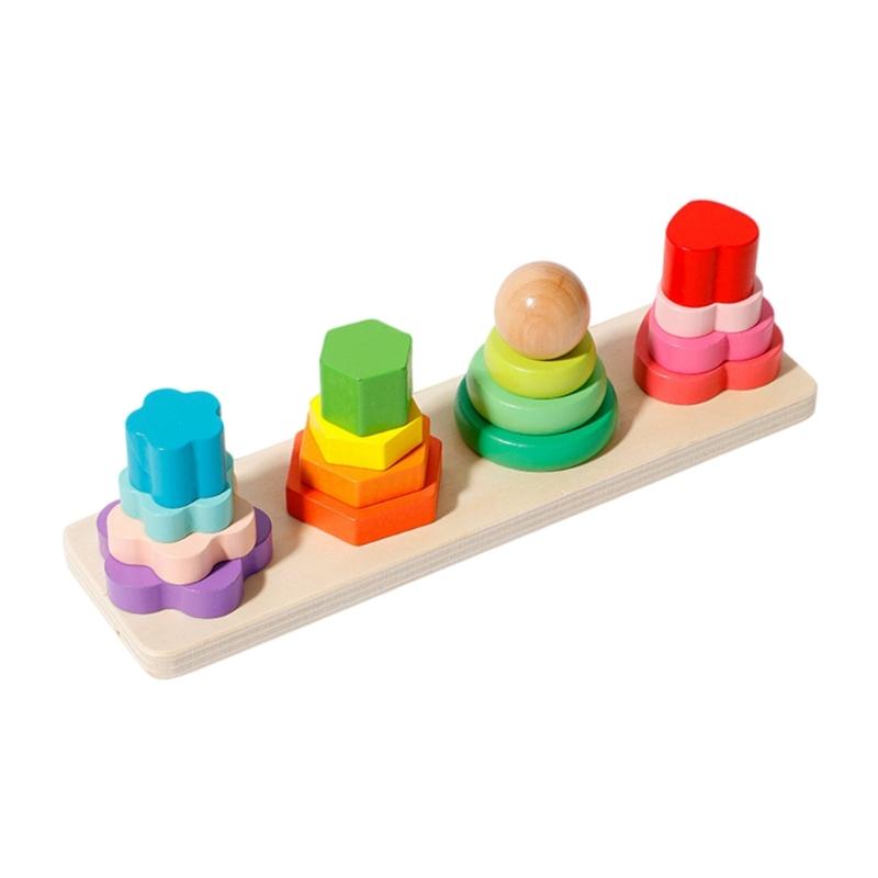 

Safe and Wooden Geometric Shape Sorting Stacking Toy Designed for Infant Safety and Educational Play 1