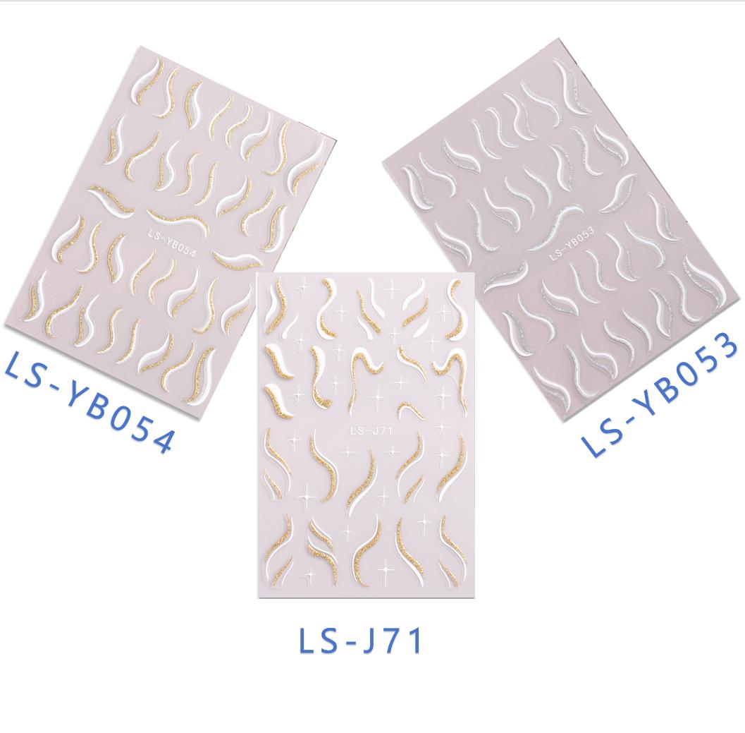 

Наклейка для ногтей Сверкающая розовая линия Перо для укрепления ногтей Назад Клей для ногтей Ювелирные изделия для ногтей C