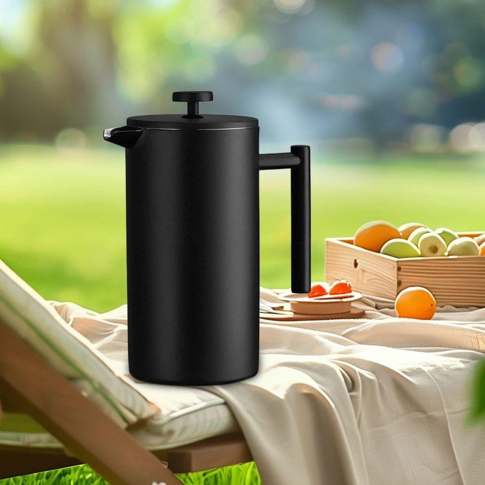 Doppelwandige French Press Kaffeemaschine 350/600/800/1000/1500ml Kaffeepresse Maschine Filterkaffee