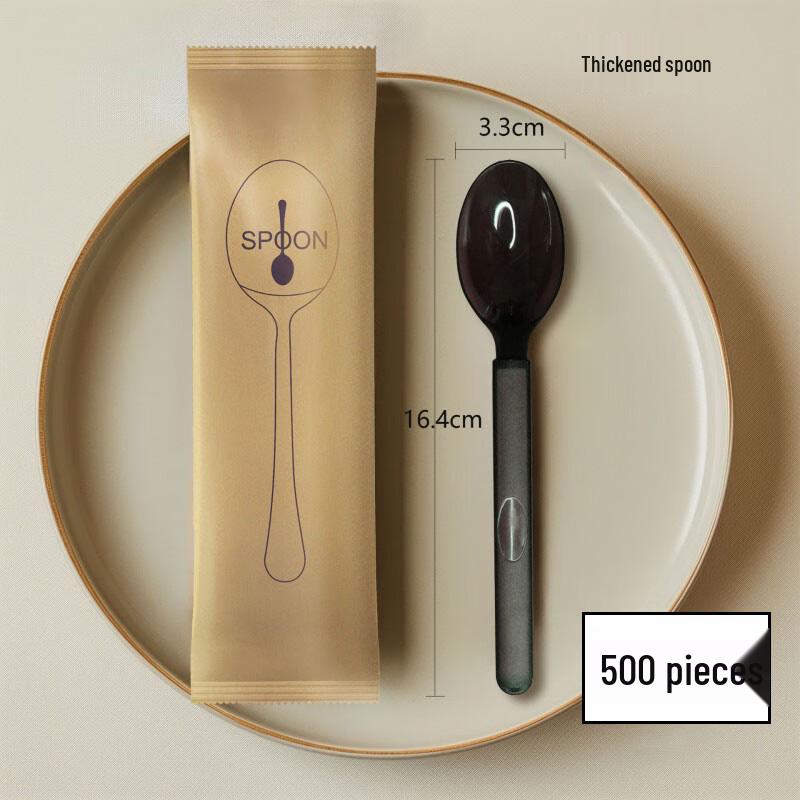 Nuoxian Disposable Biodegradable Sugarcane Pulp Spoons, 500 Count