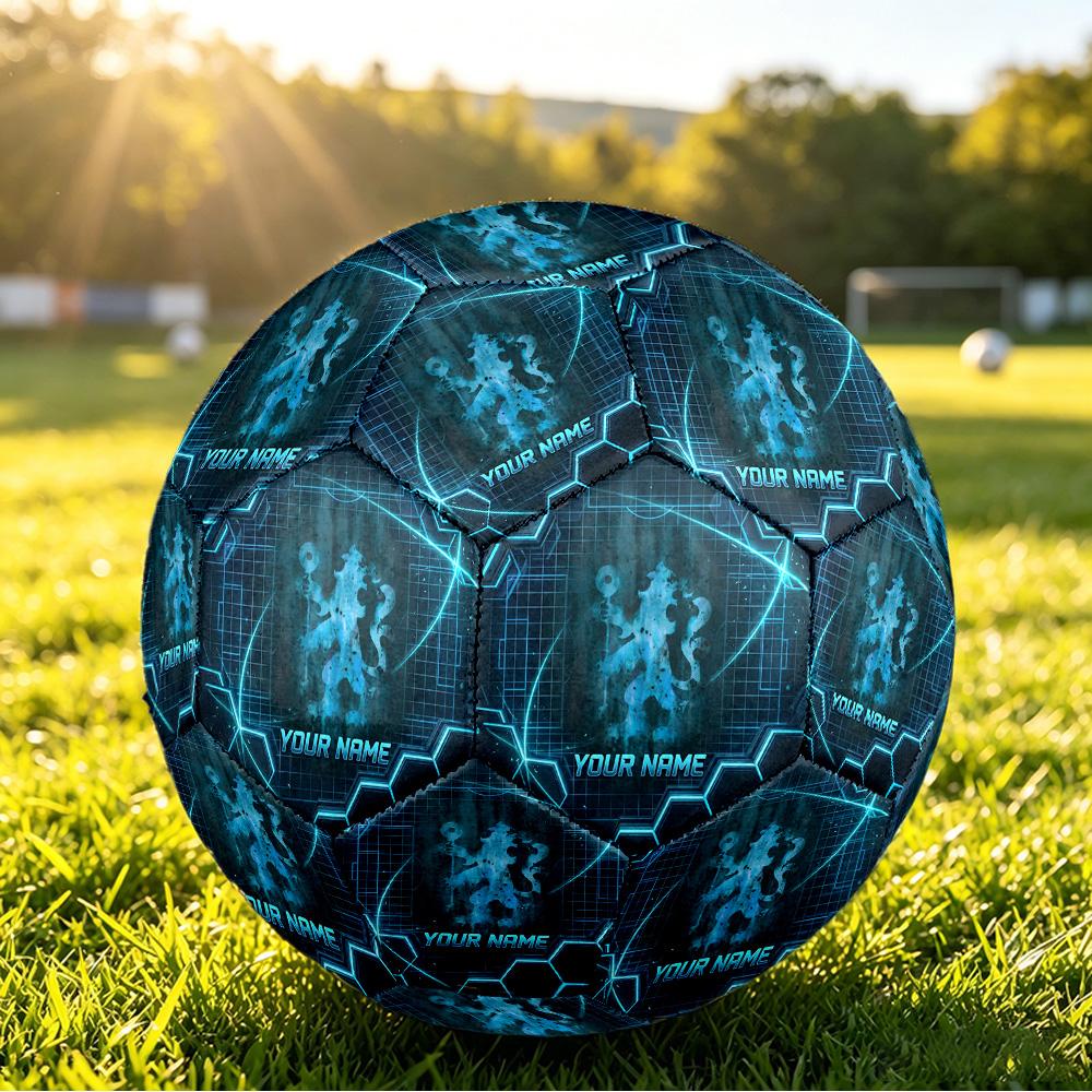 Personalized Size 5 Football Chelsea FC Pattern Outdoor Game Sports Ball Gift