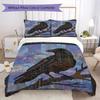 Crow Decoration Pattern Bedding Uilt Set Uilt Cover Pillowcase Home Decoration Birthday Gift (1 * Duvet Cover + 2 * Pillowcase  Without Core)54