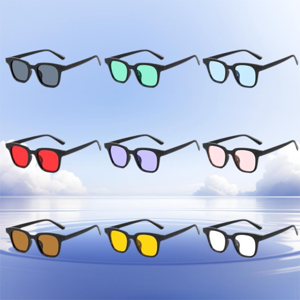 Vintage Square Frame Sunglasses Luxury Retro Ocean Lens Sun Glasses Colorful UV Protection Shades Summer Eyewear