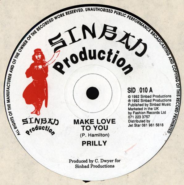 

12inch Record PRILLY HAMILTON / GENERAL T.K. - Make Love To You / Gal A U Mate (Ve SID010 Sinbad Producti 1992 UK Reggae, Ska & Dub Used