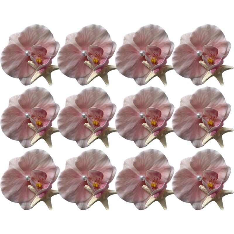 Romantic Phalaenopsis Starfish Hair Clips Female Korean Summer Beach Resort Duckbill Clip Hair Accessories