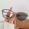 Trendy Women's Light-Changing Transparent Myopia Glasses with Slim Big Frame
