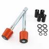 Universal Bar End Handlebar Machined Set of 2 Weights, Weights, 200g, Orange, Aluminum,