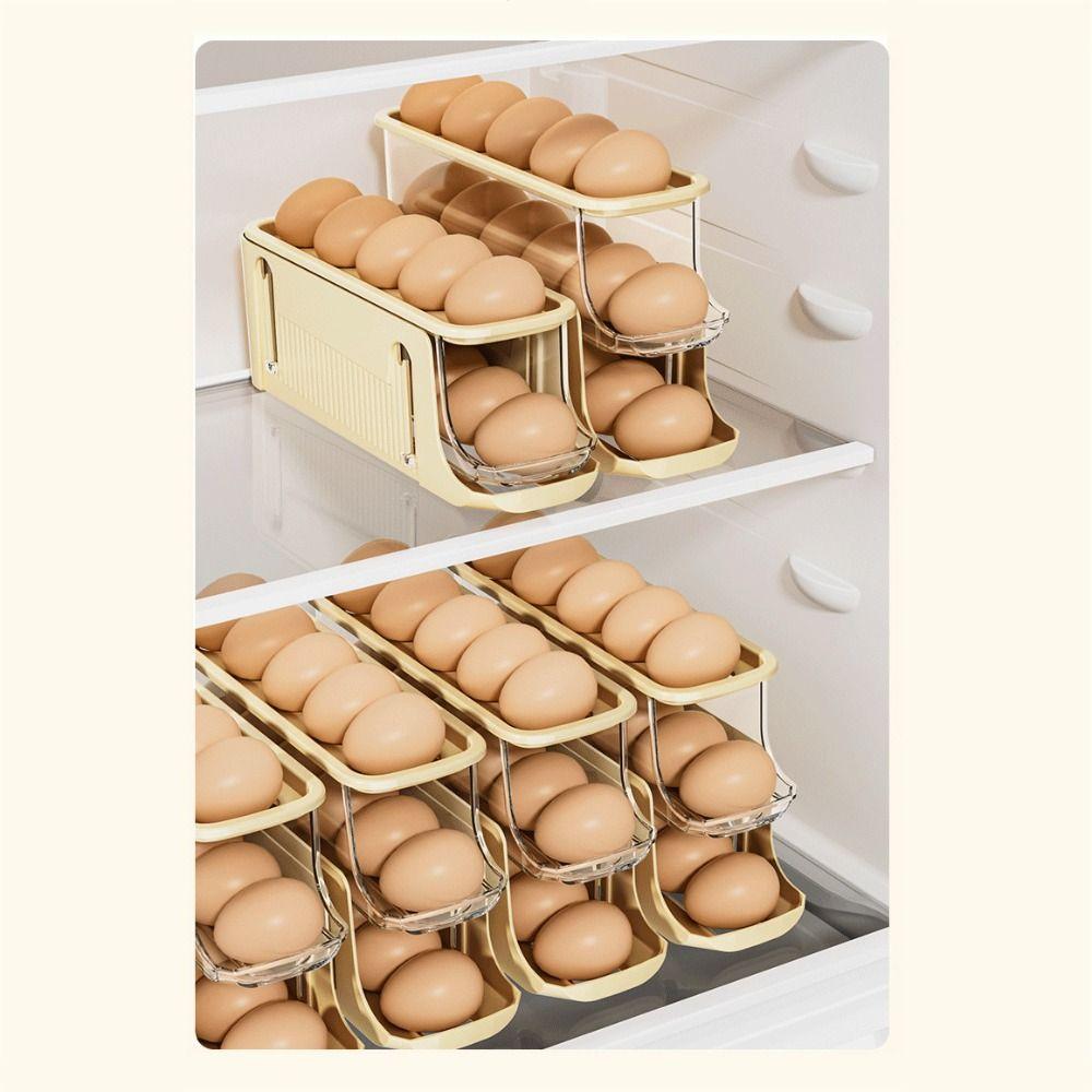 Removable Rolling Eggs Storage Tray Holds 17 Eggs Egg Holder Refrigerator Egg Holder  Kitchen