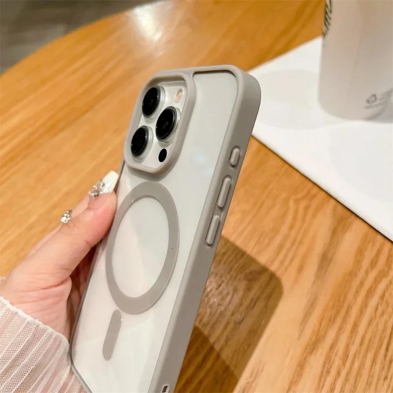 For iPhone 16E 16 15 14 Plus 13 12 11 Pro X XR Max Mini 7 8 SE Plus Luxury Magsafe Original Magnetic wireless charging Case