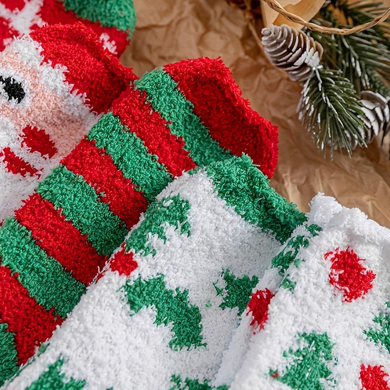 6 Pairs of Women's Christmas Cold Resistant and Warm Home Soft Floor socks,Party & Holiday DIY Decorations,Christmas Gift