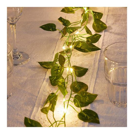 Artificial Light Faux Cherry 10 Ft Garland String Blossom Garland Green Creeper