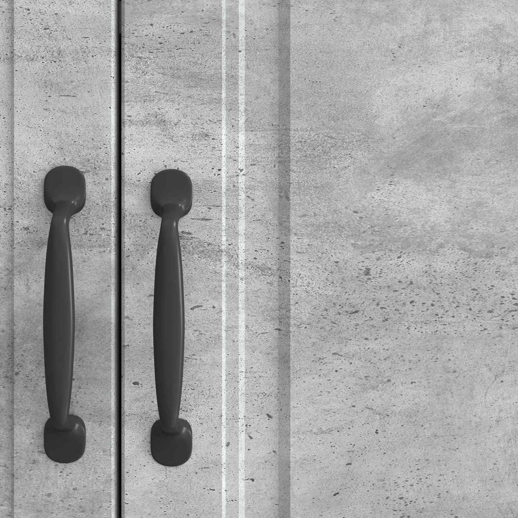Sideboard Concrete Grey 66 x 34.5 x 87 cm Particleboard