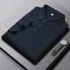 STORN Men's Short Sleeve Solid Color Polo Shirt Liquid Ammonia Silk-Cotton Polo Shirts Casual Business Style