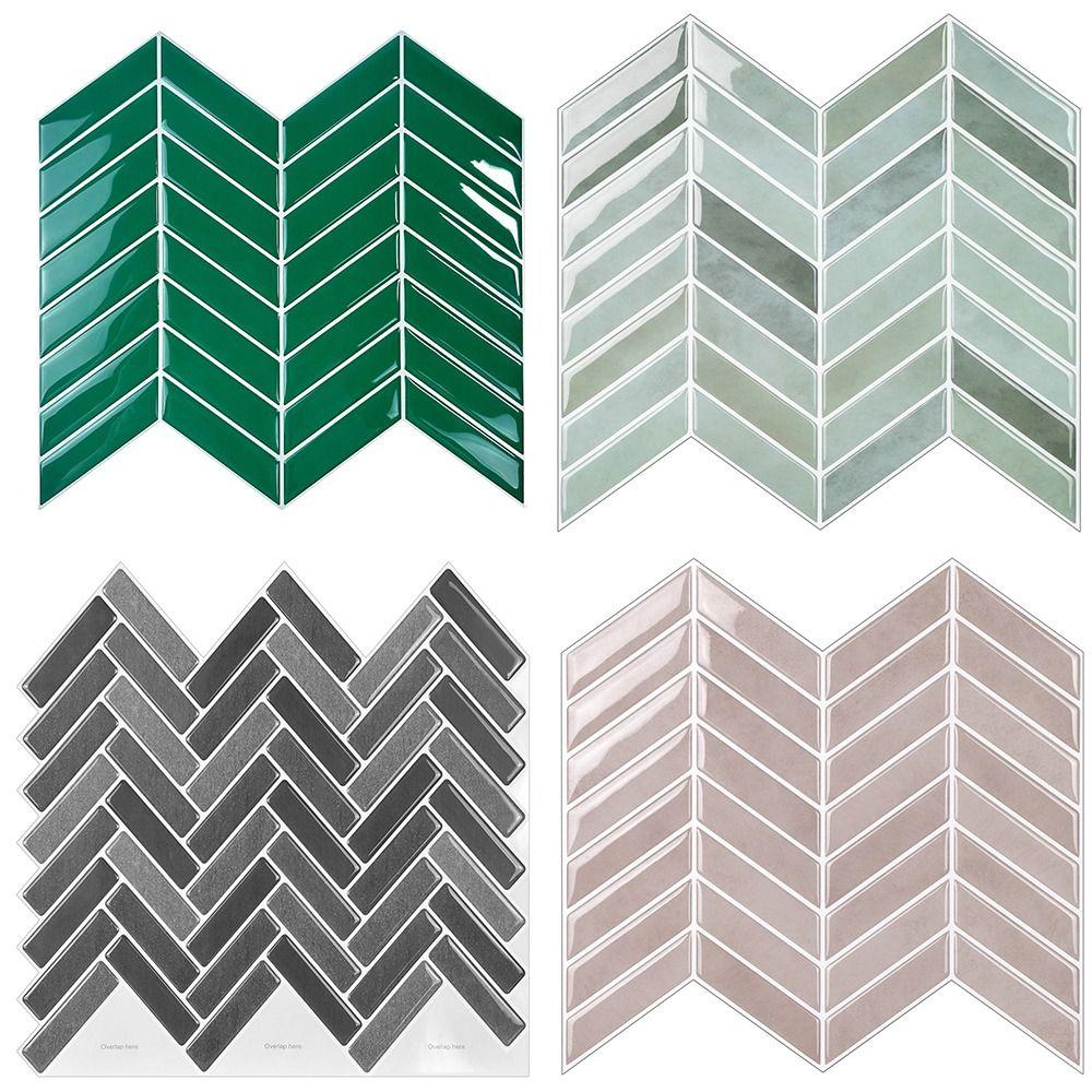 Self-adhesive Peel and Stick Backsplash 10" x 10" Stick Tile Wallpaper  for Kitchen Bathroom