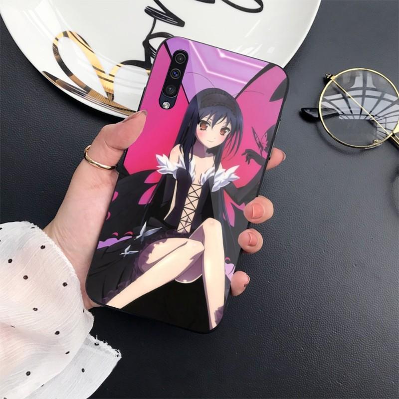 Accel World Telefonhülle für Samung A32 A51 A52 HINWEIS 10 20 S10 S20 S21 S22 Pro Ultra Schwarze PC-Glas-Telefonabdeckung