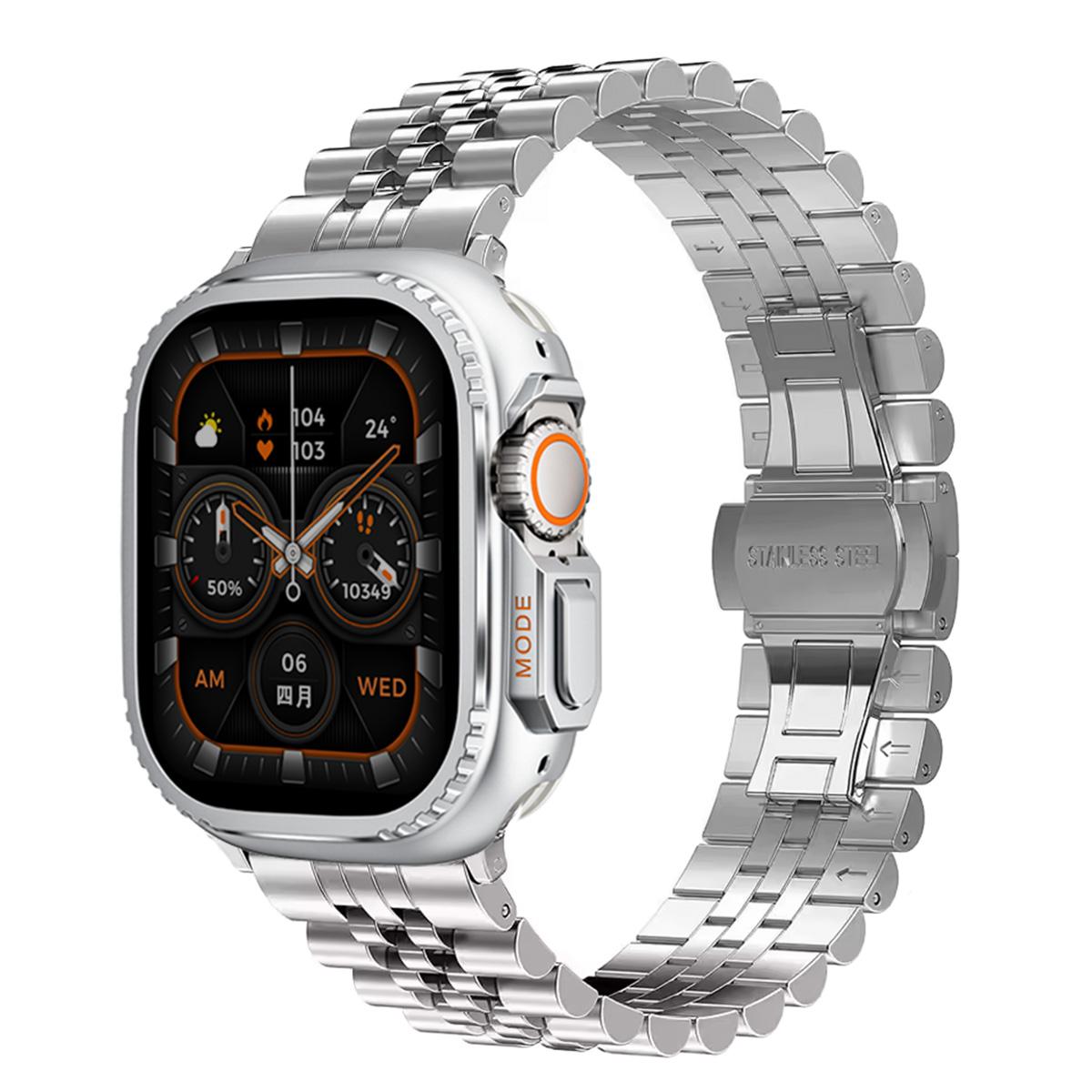 

Роскошный титановый ремешок для Apple Watch Ultra 49 мм Серии 10 46 мм Титановый оранжевый ремешок+чехол для Apple10 9 8 7 6 5 SE Watch 45/44 мм for iwatch 10 42mm