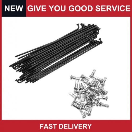 

Bike Bicycle Spokes 14G 120MM Mountain Bike Spokes steel Black 36 Pcs