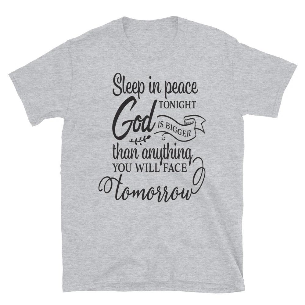 Sleep in Peace Tonight God Christian Loving Family T-Shirt L