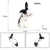 Oenux Lovely Farm Rabbit Bunny Model Action Figure Figurine Wild Desert Cottontail Hare Cute PVC Decoration Education Kid Toy