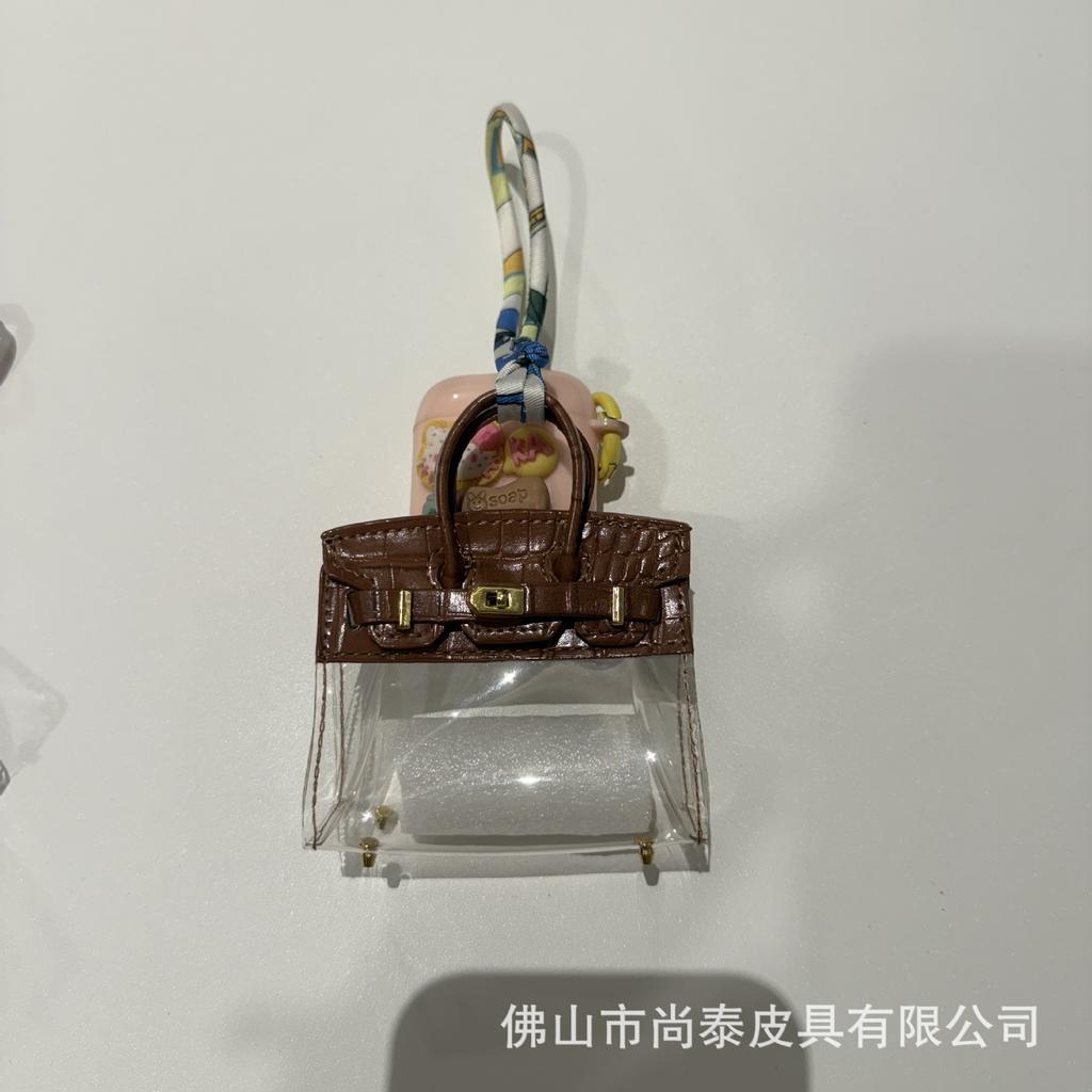 Internet-Prominente Damen Auto Schlüssel Tasche Mini Transparente Tasche Anhänger Exquisit Hochwertige Kopfhörer Tasche Roter Umschlag Auto Anhänger
