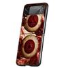 Spooky Scary Red Eye Hard PC Phone Case For Samsung Galaxy Z Flip 7 6 5 4 Black Cover For Galaxy Z Flip 3 Foldable Fundas Shell