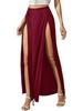 Elegant Women's Irregular Evening Gown - Solid Color Long Dress