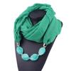 1Pcs Ethnic Necklace Scarf Resin Pendant Head Scarves  Costume Bead Decoration Accessories