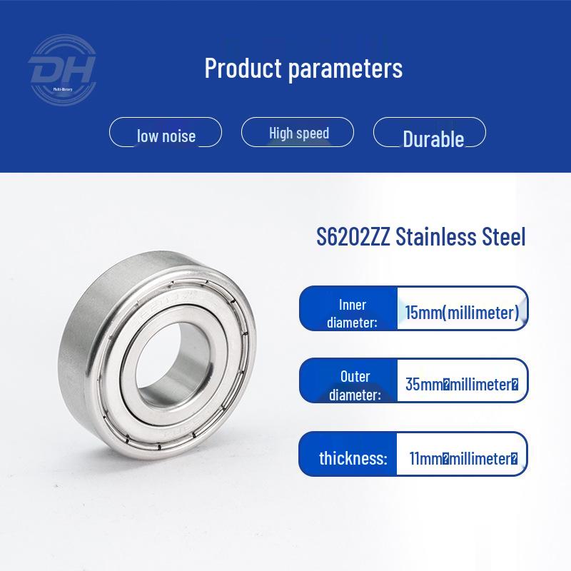 Rust-Proof Stainless Steel 62 Series Deep Groove Ball Bearings S627/S628/S629/S6200/S6201