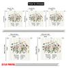 2 Stück 2D Flachdruck Party Fenstervorhänge Floral Inspirierender Bibelvers Polyester Ohne Strom Festliche Wand