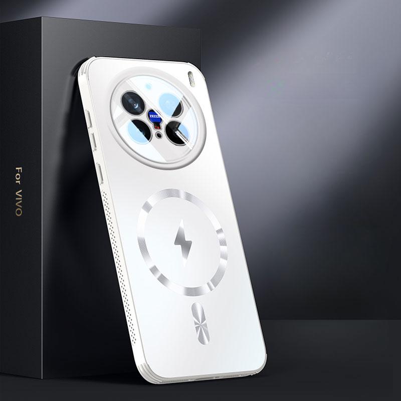 

для Чехол Magsafe для VIVO X200 Pro mini Матовый противоударный защитный чехол для объектива VIVO X100s Pro X100 Ultra Magnetic Shell VIVO X200 серебряный