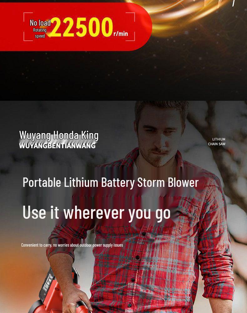 Kabelloser Hochleistungs-Akku-Haar- und Staubtrockner mit Lithium-Akku