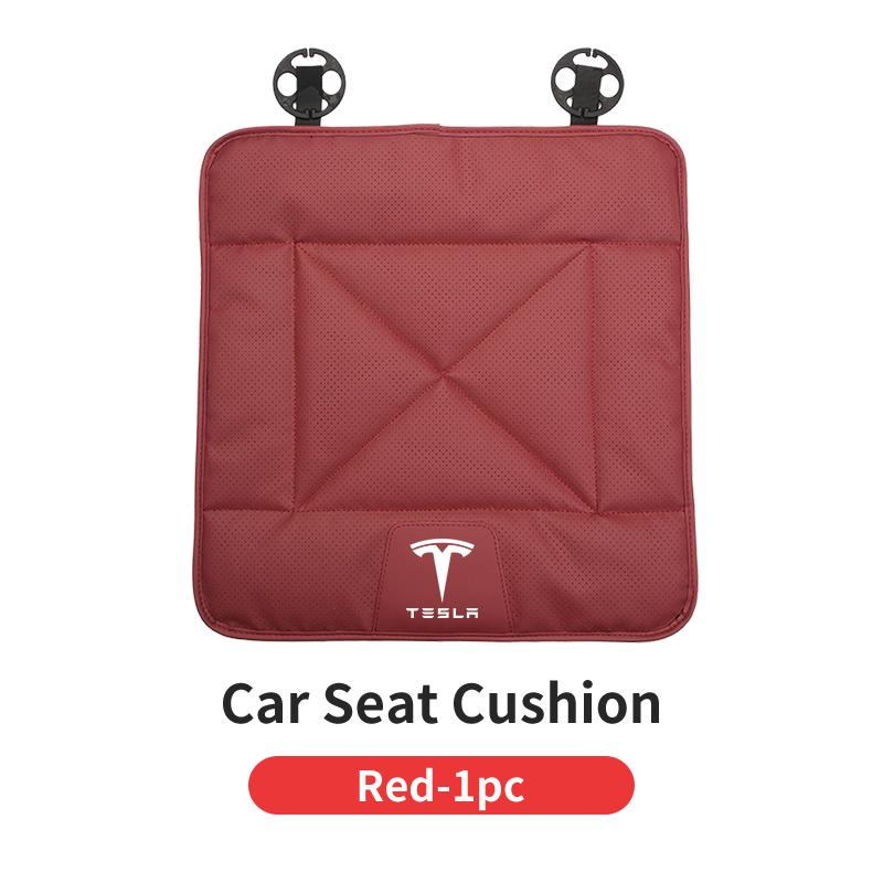 

Car Valve Seat Cover Front Rear Seat Cushion Pad Protective Mat Accessories For Tesla Model 3 Model S Model X Model Y червоний