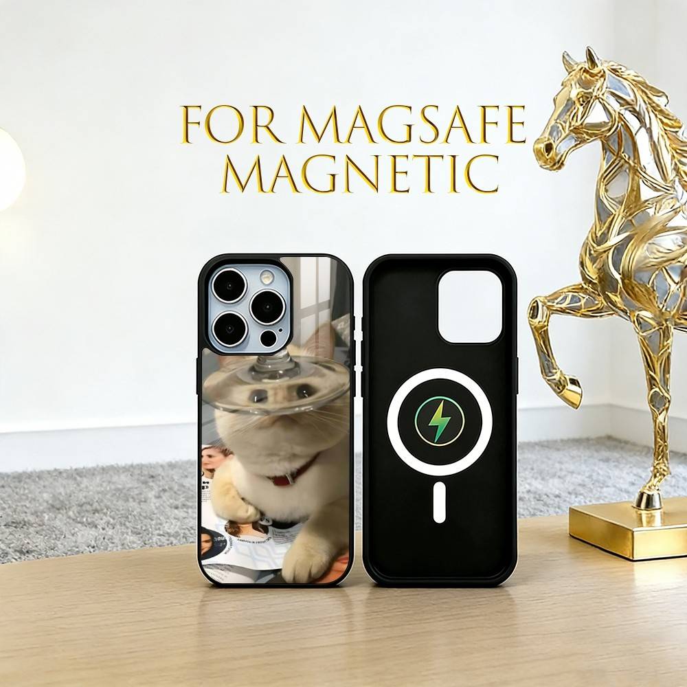 Funny Cat Phone Case  Phone Case For iPhone17,16,15,14,13,12,11 Plus,Pro Magnetic For Magsafe Wireless Charging iPhone11ProMax