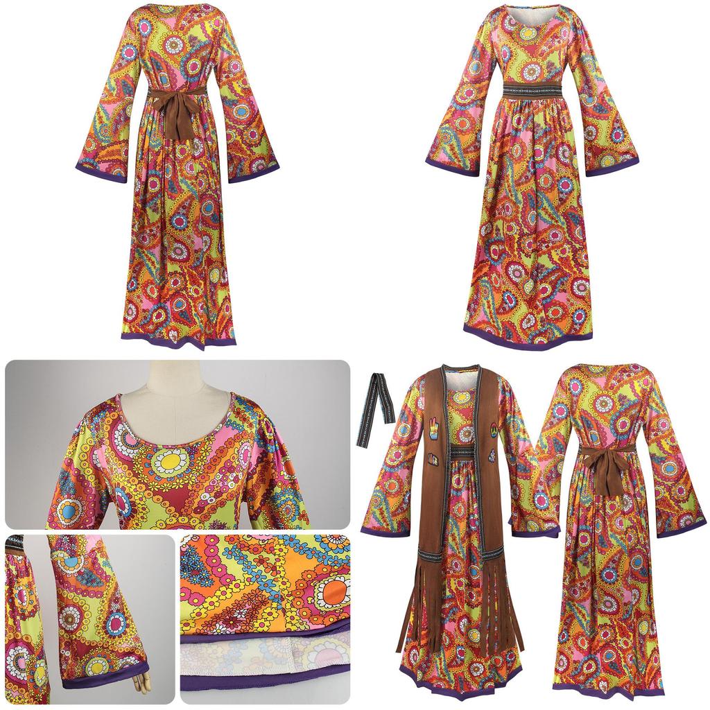 Original Tribal Goddess 70s Retro Disco Cosplay Costume For Halloween