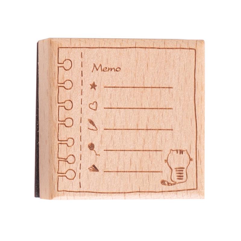 Original Light Retro Handbook Seal Message Box Series Cute Cat Garland Border Handbook Decorative Print Stamp