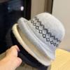 Autumn and Winter Cold proof and Warm Fisherman Hat Sweet Fashionable and Versatile Basin Hat Rolled Edge Ear Protection Windproof and Thickened Hat