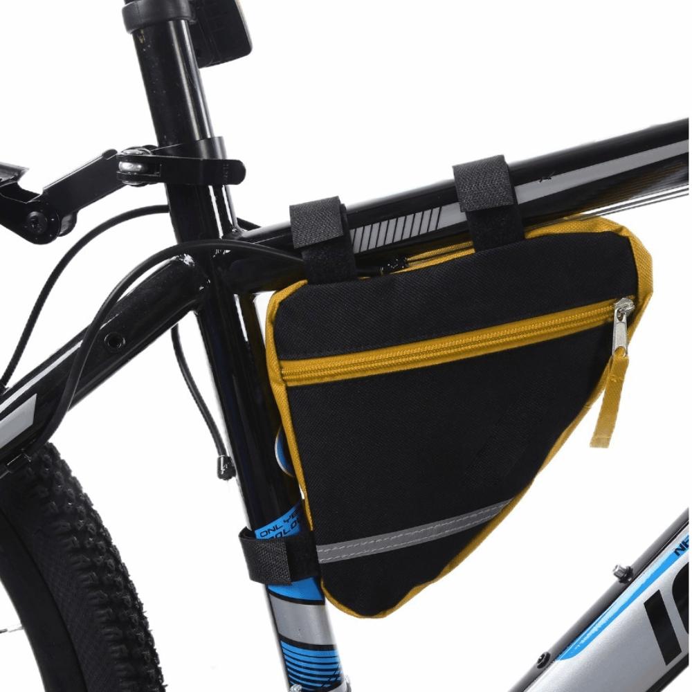 600D Nylon Fabric Cycling Bag Easy To Install Triangle Bicycle Frame Bag  City Bike Use