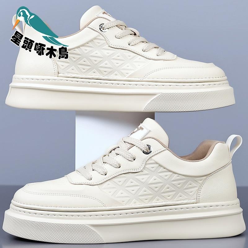 Star-headed Woodpecker Fashion Four Seasons Microfiber Rubber Plastic Platform Versatile Men's Board Shoes Comfortable Shoes