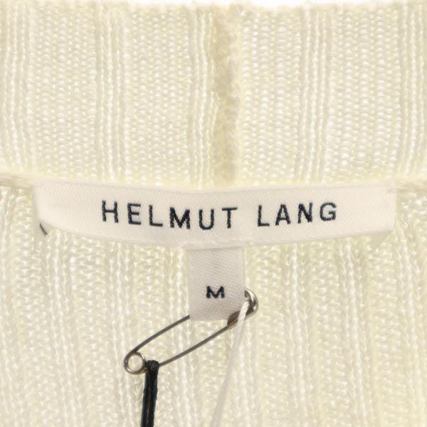 Unused HELMUT LANG Long Sleeve Sweater M White Rib Knit Women Used