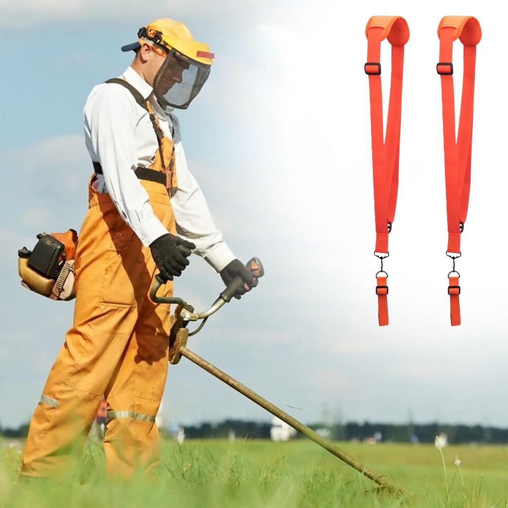2pcs Adjustable Universal Trimmer Shoulder Strap Nylon Side Back Shoulder Harness for Gas Lawn Mowers & Garden Tools Accessories