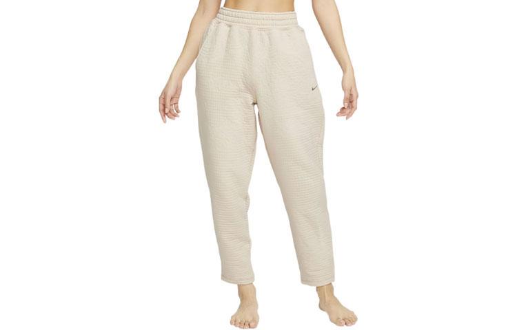 Nike Knitted Sweatpants Women s Apricot Moderate Straight Fit Pants DX5798-126 L