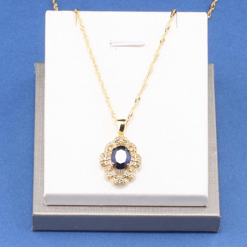 12-Colors Colorful Zircon Jewelry Accessories Gold Plated Bridal Wedding Sets Necklace And Earrings Ring For Women Gift