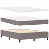 Box Spring Bed with Mattress Taupe 140 x 190 cm Fabric