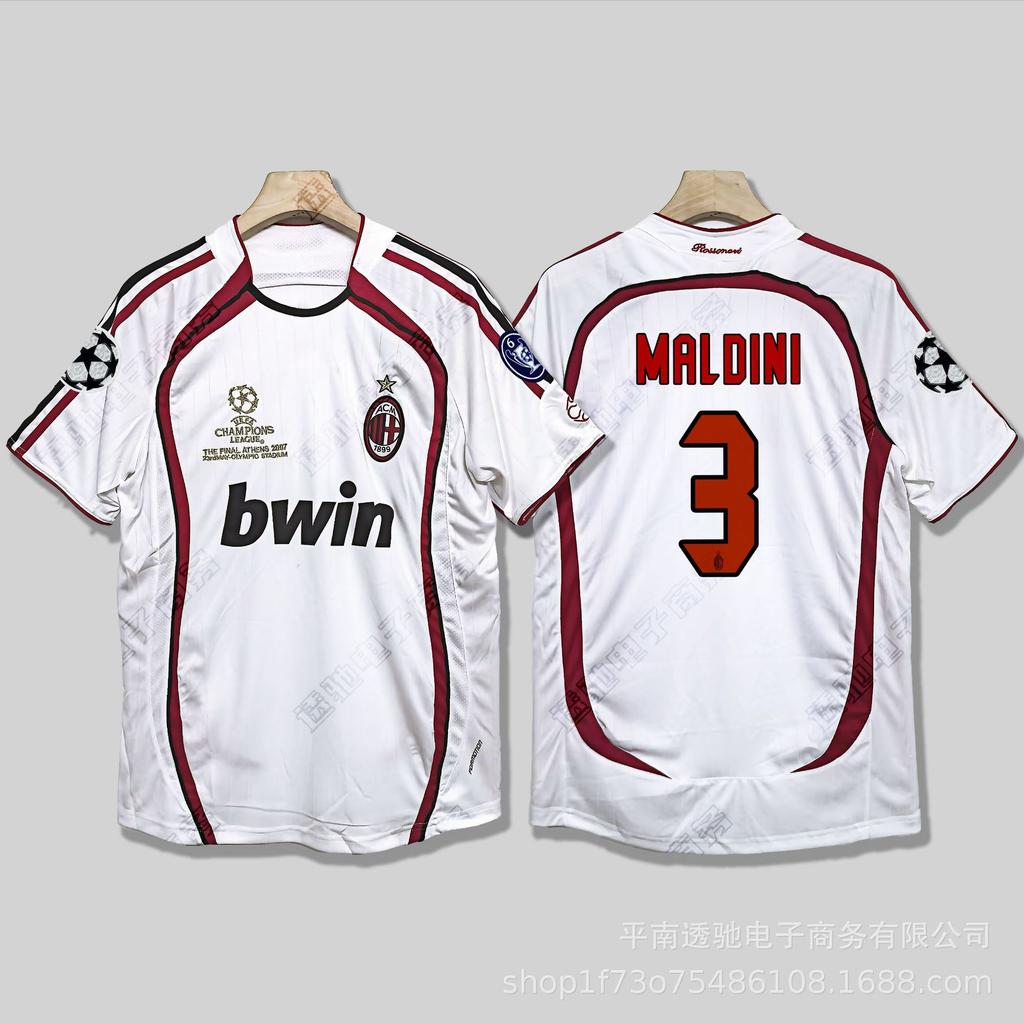 0607AC Milan retro jersey Cacanesta Maldini Inzaghi Pirlo long short-sleeved football jersey