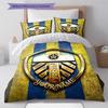 Leeds Crest Custom Name Pattern Bedding Quilt Set Quilt Cover Pillowcase Home Birthday Gift(1 * duvet cover + 2 * pillowcase, without core)